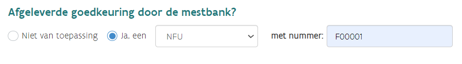 Delivered approval number Delivered approval number