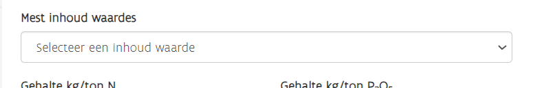 Manure content value Manure content value