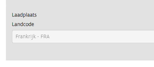 Sender country code Sender country